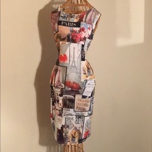 Paris printed dress🌺💄👠